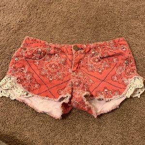 Vanilla star bandana print Jean shorts